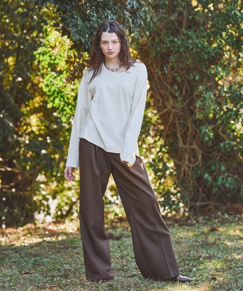 CASPER JOHN(キャスパージョン)の「Smooth U neck cut sew/スムースUネックカットソー(Tシャツ/カットソー・メンズ・ホワイト/ブラック/グレー/ライトグリーン/ブルー/レッド・X-SMALL/SMALL/MEDIUM/LARGE)」の8枚目の写真