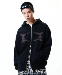 CRITIC（クリティック）の「BREAKING WORMHOLE HOODIE ZIPUP BLACK（パーカー）」