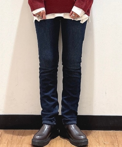 EDWIN(エドウィン)の「EDWIN(エドウィン)【レディース】「BODY FIRE」スリムストレート(デニムパンツ・レディース・ダークインディゴブルー・XS/S/M/L)」の9枚目の写真