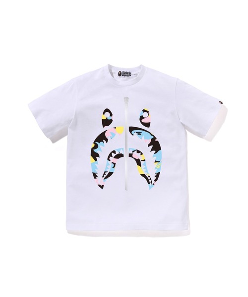 A BATHING APE(アベイシングエイプ)の「NEW MULTI CAMO SHARK TEE(Tシャツ/カットソー・キッズ・ブラック/ホワイト・150/160)」の1枚目の写真