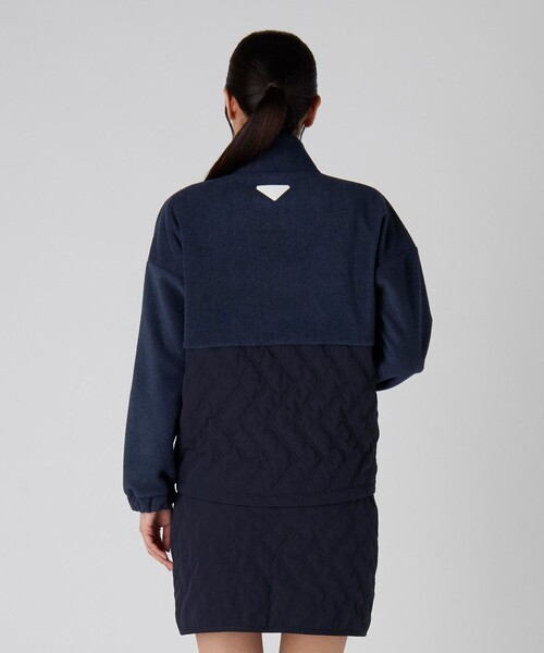 セール】ウィメンズ キルティング フリース クオータージップ プル