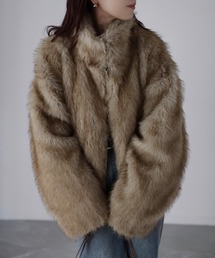 ダブルジップフェイクファーブルゾン