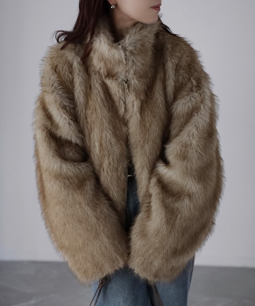 セール】ダブルジップフェイクファーブルゾン（ブルゾン）｜Riberry