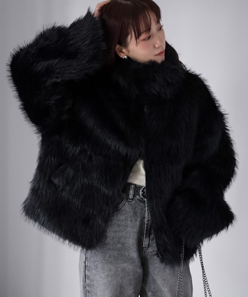 セール】ダブルジップフェイクファーブルゾン（ブルゾン）｜Riberry