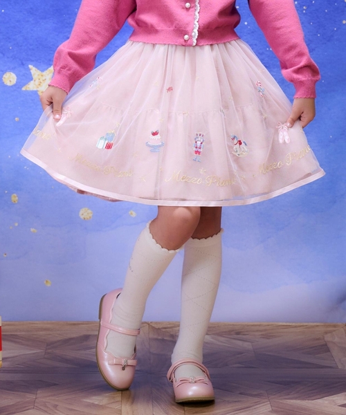 くるみ割り人形刺しゅうチュールスカート
