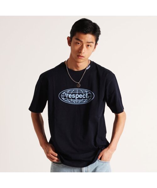 RESPECT(リスペクト)の「front logo tee (navy)(Tシャツ/カットソー・メンズ・その他・LARGE/MEDIUM/X-LARGE)」の1枚目の写真