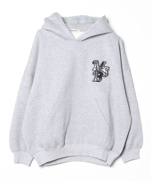 My sugar Babe（マイシュガーベイブ）の「line stone applique hoodie（パーカー・メンズ・オフホワイト/グレー/ピンク系/ダークブラウン/ネイビー系・MEDIUM/LARGE）」の3枚目の写真