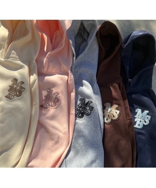 My sugar Babe（マイシュガーベイブ）の「line stone applique hoodie（パーカー・メンズ・オフホワイト/グレー/ピンク系/ダークブラウン/ネイビー系・MEDIUM/LARGE）」の22枚目の写真