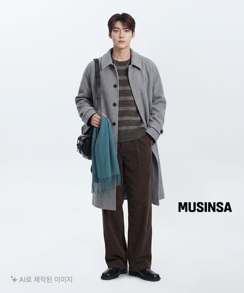 EXCONTAINER（エックスコンテナ）の「ワンタックワイドコーデュロイパンツ (ブラウン)（その他パンツ・メンズ・その他・MEDIUM/LARGE/X-LARGE/SMALL）」の16枚目の写真