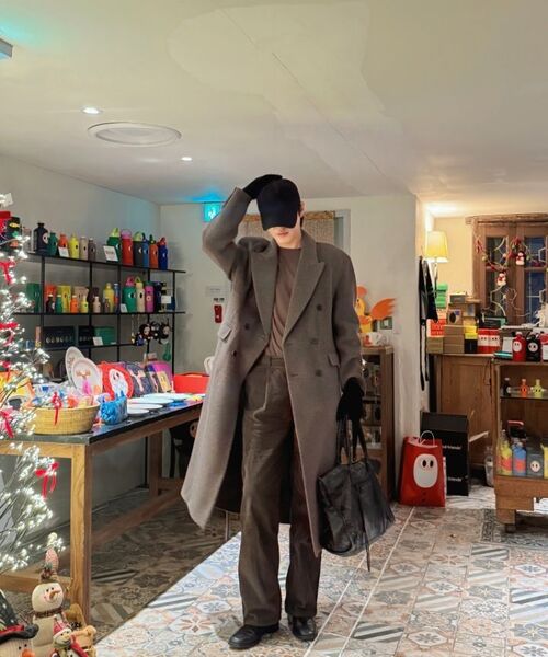 EXCONTAINER（エックスコンテナ）の「ワンタックワイドコーデュロイパンツ (ブラウン)（その他パンツ・メンズ・その他・MEDIUM/LARGE/X-LARGE/SMALL）」の17枚目の写真