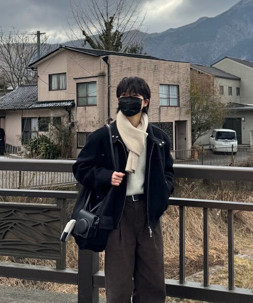 EXCONTAINER（エックスコンテナ）の「ワンタックワイドコーデュロイパンツ (ブラウン)（その他パンツ・メンズ・その他・MEDIUM/LARGE/X-LARGE/SMALL）」の2枚目の写真