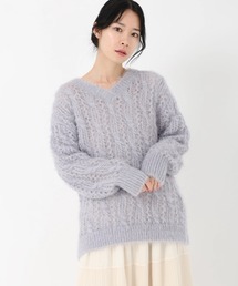 STRAWBERRY-FIELDS | スパークルシャギー_レース編みシャギーニット(ニット/セーター)