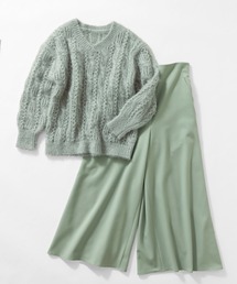 STRAWBERRY-FIELDS（ストロベリーフィールズ）の「スパークルシャギー_レース編みシャギーニット（ニット/セーター）」