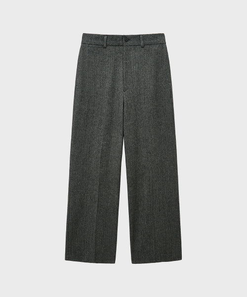 NOIRER(ノイア)の「シャイニングウールセミハイウエストパンツ(グレー)(スラックス・メンズ・その他・48/50/52)」の2枚目の写真