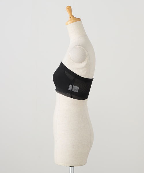 IENA(イエナ)の「NICENICE MOMENT/ナイスナイスモーメント MESH TUBE TOP NNM03-2403-101(チューブトップ・レディース・ベージュ/ブラック・4/1)」の3枚目の写真