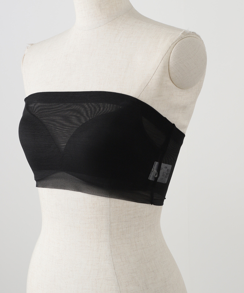 IENA(イエナ)の「NICENICE MOMENT/ナイスナイスモーメント MESH TUBE TOP NNM03-2403-101(チューブトップ・レディース・ベージュ/ブラック・4/1)」の5枚目の写真