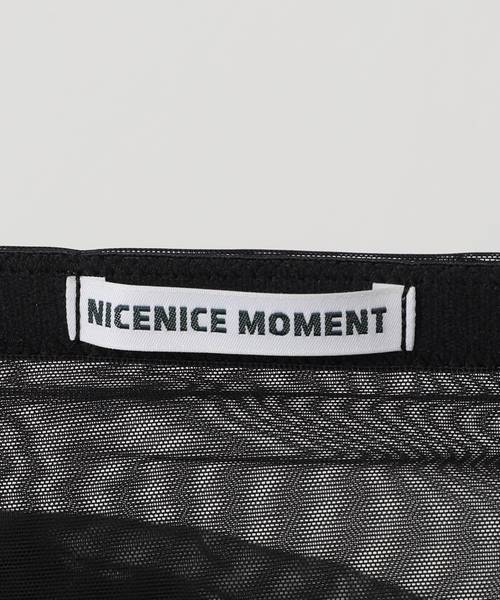 IENA(イエナ)の「NICENICE MOMENT/ナイスナイスモーメント MESH TUBE TOP NNM03-2403-101(チューブトップ・レディース・ベージュ/ブラック・4/1)」の7枚目の写真