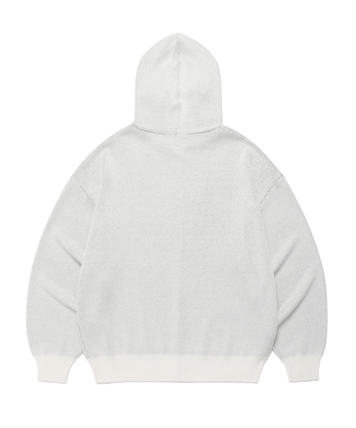 Cavish(カビシ)の「RUGGED KNIT ZIP UP HOODIE IVORY(CV2FSUK680A)(パーカー・レディース・アイボリー・MEDIUM/LARGE)」の3枚目の写真
