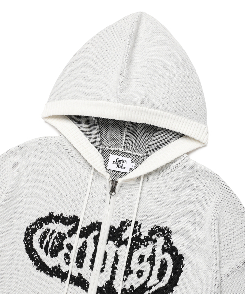 Cavish(カビシ)の「RUGGED KNIT ZIP UP HOODIE IVORY(CV2FSUK680A)(パーカー・レディース・アイボリー・MEDIUM/LARGE)」の4枚目の写真