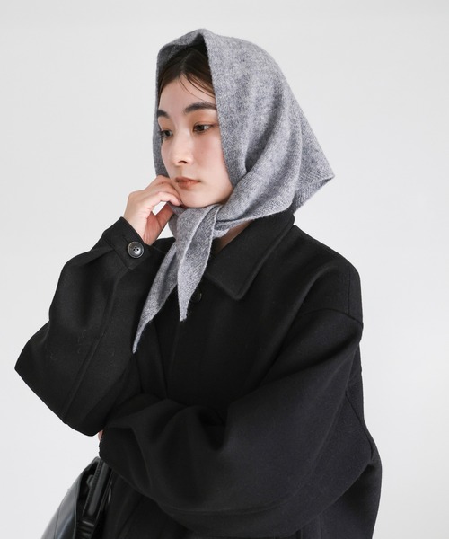 select MOCA(セレクトモカ)の「ソフトタッチニットバブーシュカ(ネックウォーマー/スヌード・レディース・グレー/ブラック/ブラウン・FREE)」の7枚目の写真