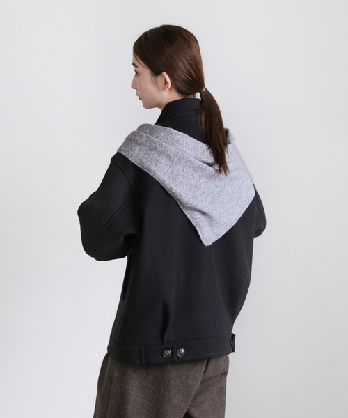 select MOCA(セレクトモカ)の「ソフトタッチニットバブーシュカ(ネックウォーマー/スヌード・レディース・グレー/ブラック/ブラウン・FREE)」の15枚目の写真