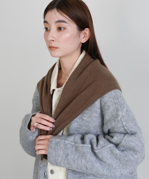 select MOCA(セレクトモカ)の「ソフトタッチニットバブーシュカ(ネックウォーマー/スヌード・レディース・グレー/ブラック/ブラウン・FREE)」の22枚目の写真