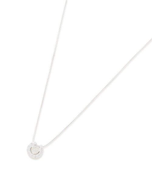 AVIREX（アヴィレックス）の「HEART HORSESHOE CZ  NECKLACE（SILVER) by J.H.M CO.,LTD.（ネックレス・レディース・シルバー・F）」の9枚目の写真