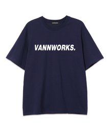 ベーシックロゴVER.2オーバーサイズ半袖Tシャツ(VS0105)ネイビー/ホワイト