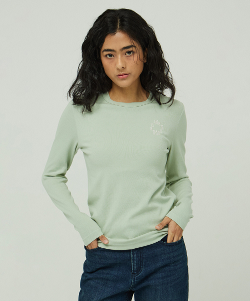 MAGOODGAN(メックウッドガン)の「ルディア 3656 ソフトリブ ベーシック オリーブ 長袖Tシャツ(Tシャツ/カットソー・レディース・その他・SMALL/MEDIUM)」の1枚目の写真