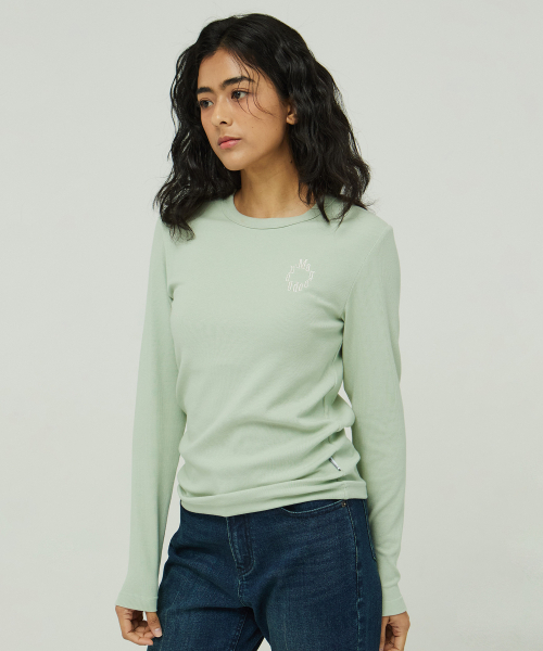 MAGOODGAN(メックウッドガン)の「ルディア 3656 ソフトリブ ベーシック オリーブ 長袖Tシャツ(Tシャツ/カットソー・レディース・その他・SMALL/MEDIUM)」の3枚目の写真
