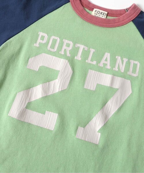 F.O.KIDS（エフオーキッズ）の「ラグランTシャツ（7分丈）_ジュニア対応（Tシャツ/カットソー・キッズ・グリーン/グレー/キナリ・80/90/100/110/120/130/140）」の9枚目の写真