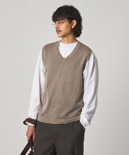 Steven Alan(スティーブンアラン)の「<Steven Alan> フェード ニット ベスト(ニット/セーター・メンズ・ブラック/オリーブ・S/M/L/XL)」の3枚目の写真
