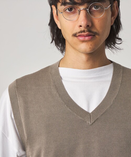 Steven Alan(スティーブンアラン)の「<Steven Alan> フェード ニット ベスト(ニット/セーター・メンズ・ブラック/オリーブ・S/M/L/XL)」の9枚目の写真