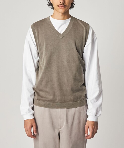 Steven Alan(スティーブンアラン)の「<Steven Alan> フェード ニット ベスト(ニット/セーター・メンズ・ブラック/オリーブ・S/M/L/XL)」の15枚目の写真