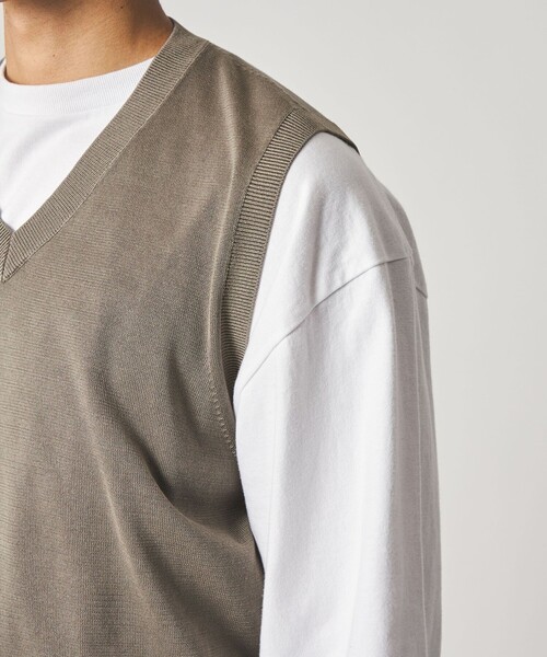 Steven Alan(スティーブンアラン)の「<Steven Alan> フェード ニット ベスト(ニット/セーター・メンズ・ブラック/オリーブ・S/M/L/XL)」の19枚目の写真