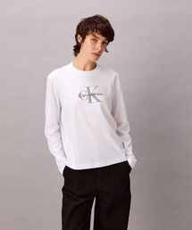長袖Tシャツ - モノグラムロゴクルーネックロングスリーブカットソー