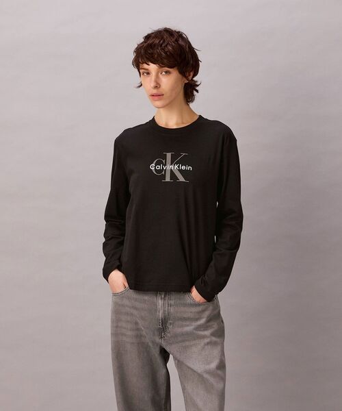 長袖Tシャツ - モノグラムロゴクルーネックロングスリーブカットソー