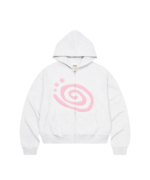 AMOU（アモウ）の「Molly Hoodie Zip-Up WHITE MELANGE（パーカー・レディース・その他・1/2）」の6枚目の写真