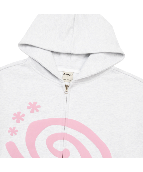 AMOU（アモウ）の「Molly Hoodie Zip-Up WHITE MELANGE（パーカー・レディース・その他・1/2）」の8枚目の写真