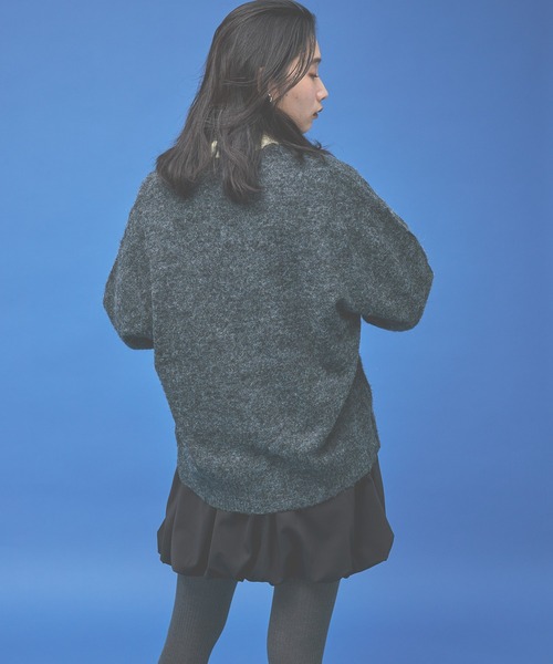 Kappa(カッパ)の「≪Kappa×and ST ウェルネスクラブ≫ロゴ刺繍Vネックカーディガン (ユニセックス)(カーディガン/ボレロ・レディース・ミント/ブラック/グレー/ブルー・LARGE/SMALL/MEDIUM)」の10枚目の写真