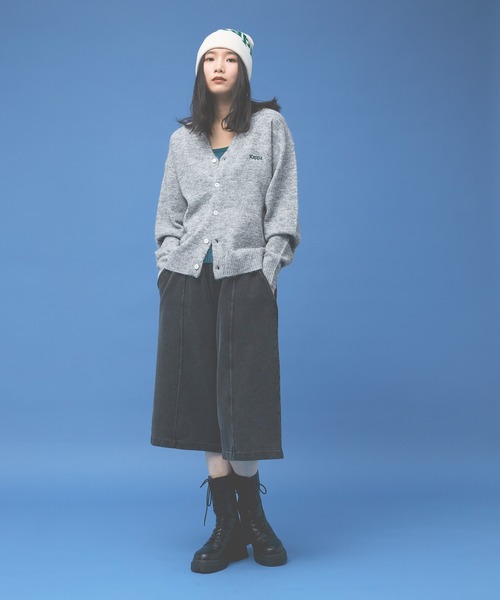Kappa(カッパ)の「≪Kappa×and ST ウェルネスクラブ≫ロゴ刺繍Vネックカーディガン (ユニセックス)(カーディガン/ボレロ・レディース・ミント/ブラック/グレー/ブルー・LARGE/SMALL/MEDIUM)」の13枚目の写真