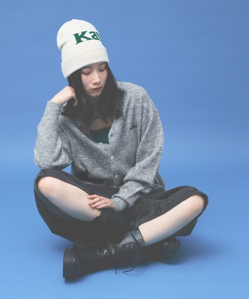 Kappa(カッパ)の「≪Kappa×and ST ウェルネスクラブ≫ロゴ刺繍Vネックカーディガン (ユニセックス)(カーディガン/ボレロ・レディース・ミント/ブラック/グレー/ブルー・LARGE/SMALL/MEDIUM)」の15枚目の写真