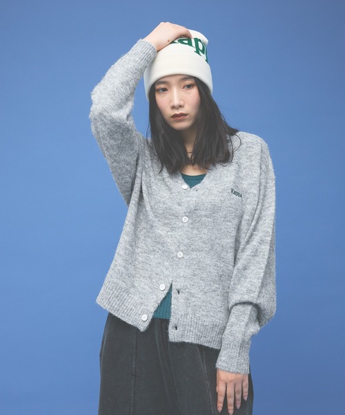 Kappa(カッパ)の「≪Kappa×and ST ウェルネスクラブ≫ロゴ刺繍Vネックカーディガン (ユニセックス)(カーディガン/ボレロ・レディース・ミント/ブラック/グレー/ブルー・LARGE/SMALL/MEDIUM)」の18枚目の写真