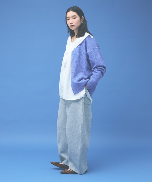 Kappa(カッパ)の「≪Kappa×and ST ウェルネスクラブ≫ロゴ刺繍Vネックカーディガン (ユニセックス)(カーディガン/ボレロ・レディース・ミント/ブラック/グレー/ブルー・LARGE/SMALL/MEDIUM)」の21枚目の写真