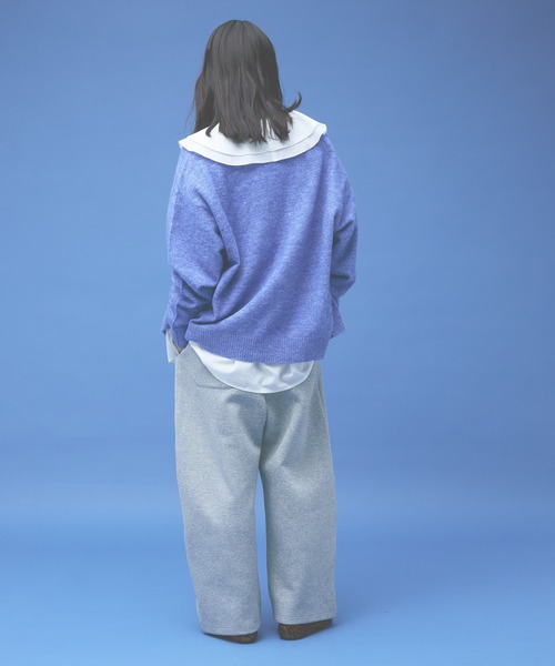 Kappa(カッパ)の「≪Kappa×and ST ウェルネスクラブ≫ロゴ刺繍Vネックカーディガン (ユニセックス)(カーディガン/ボレロ・レディース・ミント/ブラック/グレー/ブルー・LARGE/SMALL/MEDIUM)」の22枚目の写真