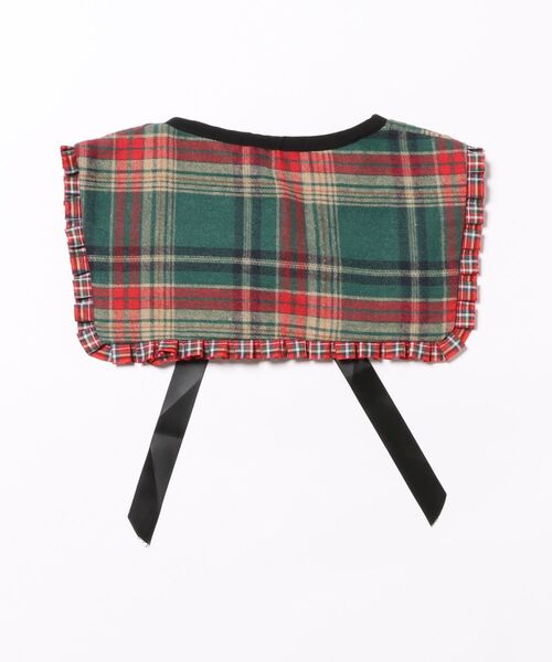 familiar チェック柄 フリル付きつけ襟 新品未使用 ファミリア つけえり つけ襟 ファミリア つけ襟 青系ファミリア