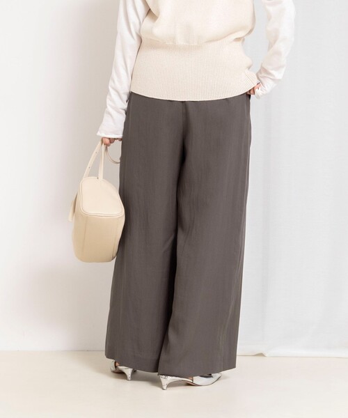 NOLLEY’S（ノーリーズ）の「【WEB＆一部店舗限定サイズアイテム】ウォッシャブルセルロースワイドパンツ（その他パンツ・レディース・ベージュ/カーキ/ミント・38/36/39）」の9枚目の写真