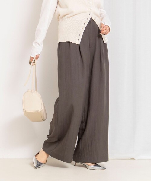 NOLLEY’S（ノーリーズ）の「【WEB＆一部店舗限定サイズアイテム】ウォッシャブルセルロースワイドパンツ（その他パンツ・レディース・ベージュ/カーキ/ミント・38/36/39）」の10枚目の写真