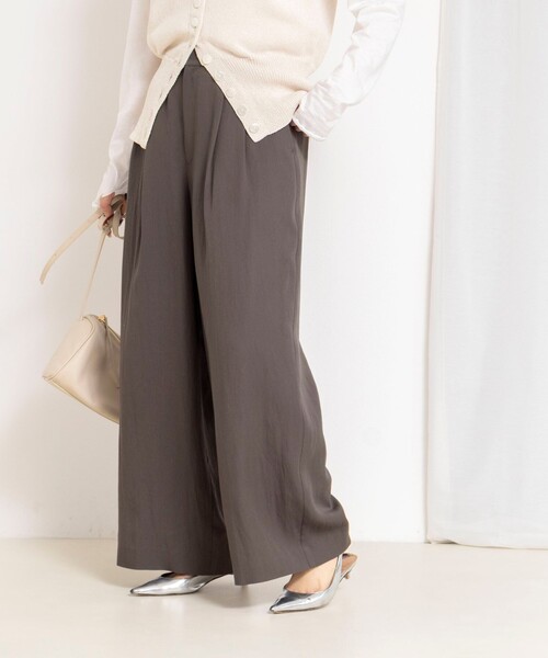 NOLLEY’S（ノーリーズ）の「【WEB＆一部店舗限定サイズアイテム】ウォッシャブルセルロースワイドパンツ（その他パンツ・レディース・ベージュ/カーキ/ミント・38/36/39）」の11枚目の写真