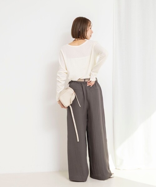 NOLLEY’S（ノーリーズ）の「【WEB＆一部店舗限定サイズアイテム】ウォッシャブルセルロースワイドパンツ（その他パンツ・レディース・ベージュ/カーキ/ミント・38/36/39）」の16枚目の写真